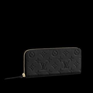 Louis Vuitton Clemence Empreinte Leather Zip Wallet